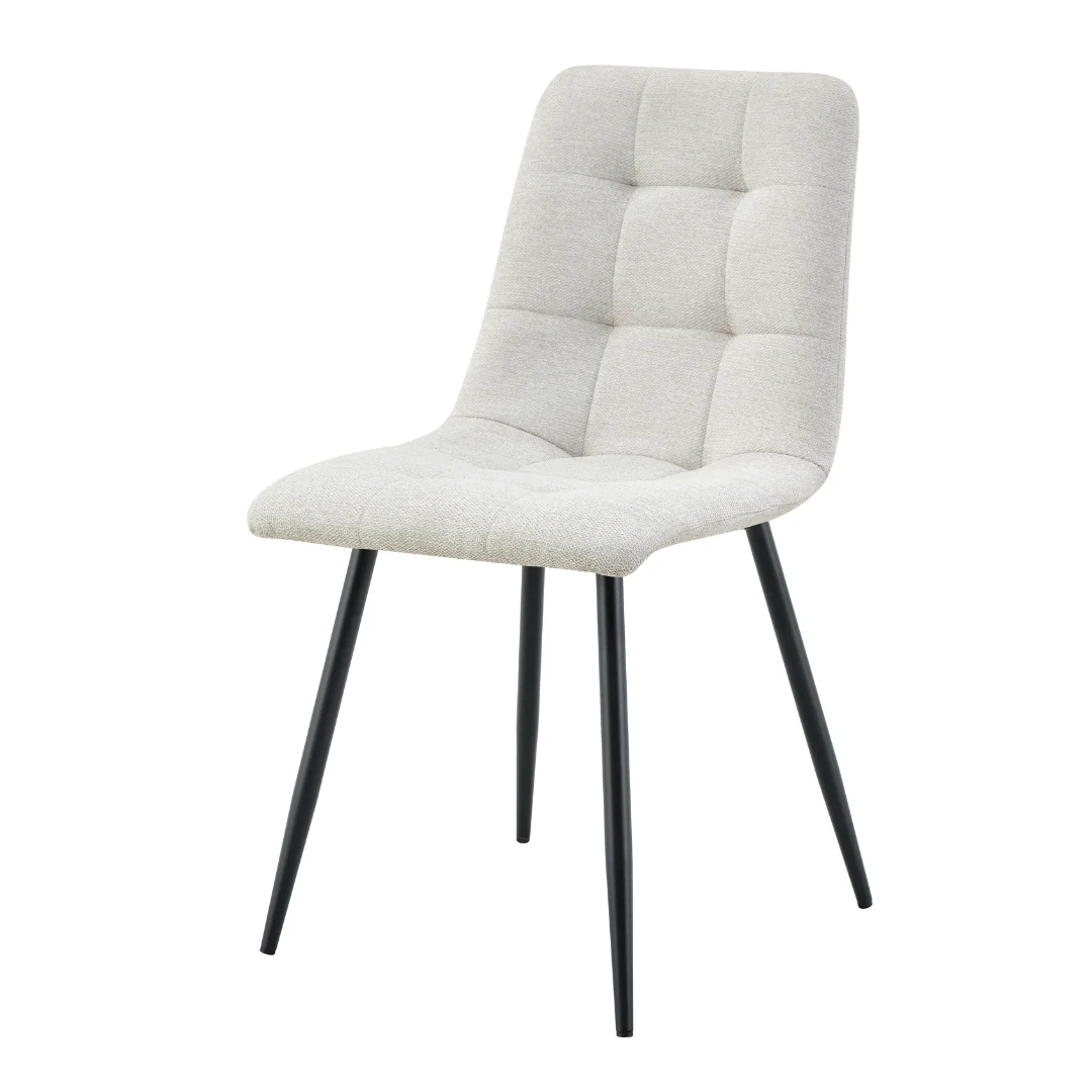 Eetkamerstoel Arendal Beige met zwart onderstel - Image 2