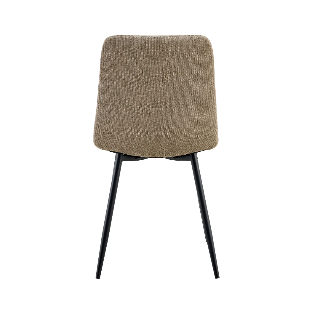 Eetkamerstoel Arendal Taupe met zwart onderstel - Image 4