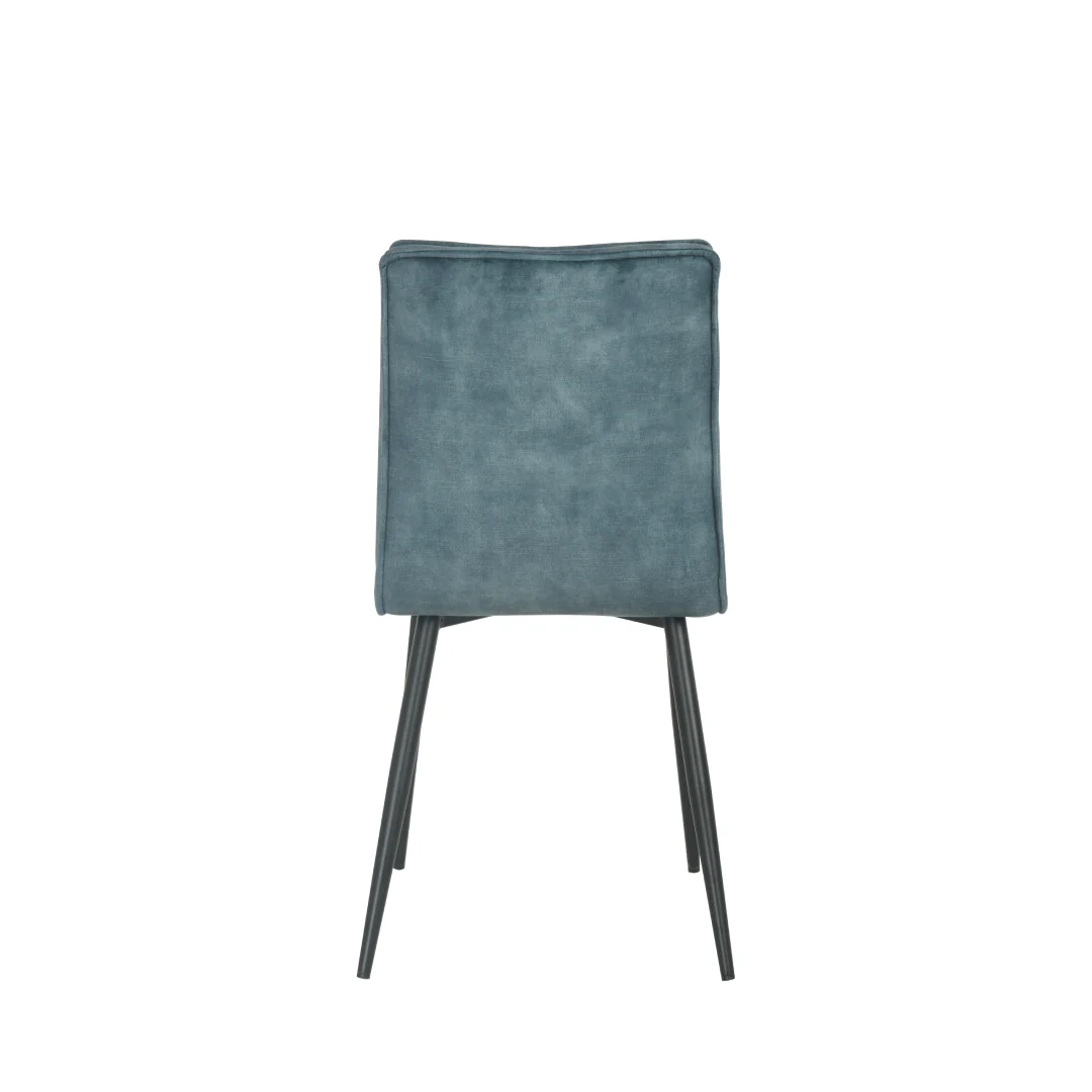 Eetkamerstoel Falster Donkerblauw met zwart onderstel - Image 6