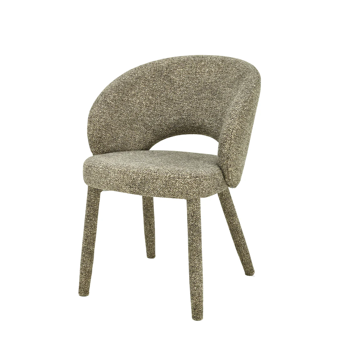 Eetkamerstoel Flenne Taupe met stoffen onderstel - Image 2