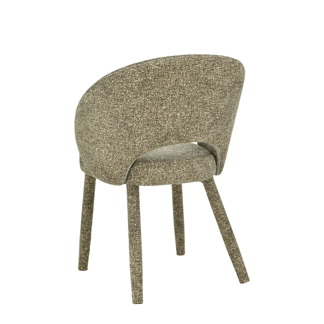 Eetkamerstoel Flenne Taupe met stoffen onderstel - Image 3