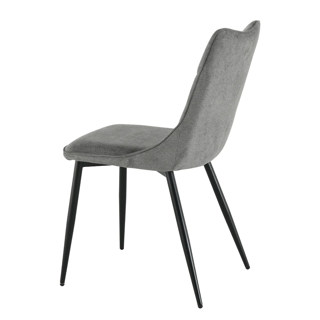 Eetkamerstoel Lund Donkergrijs met zwart onderstel - Image 5