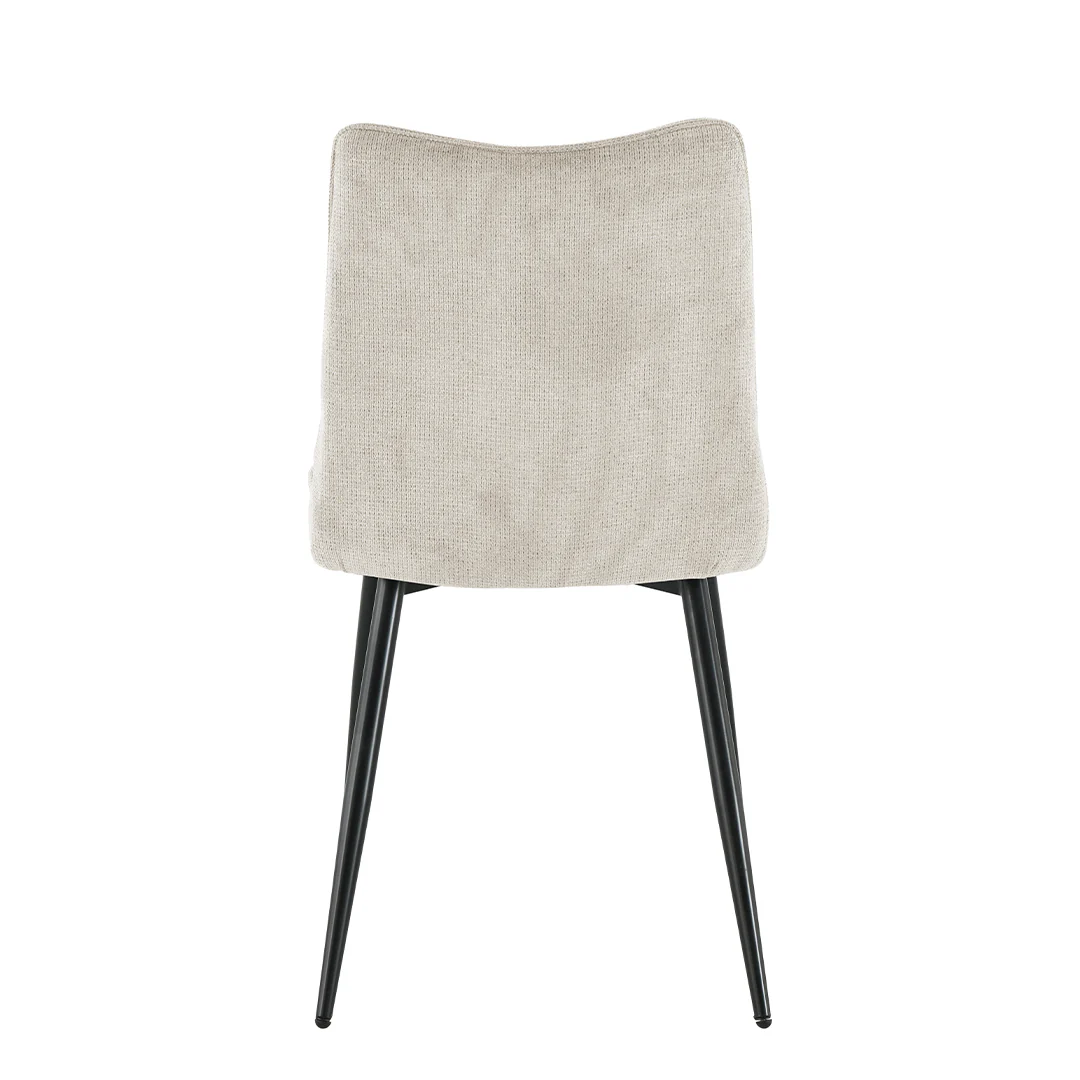 Eetkamerstoel Lund Zand met zwart onderstel - Image 6