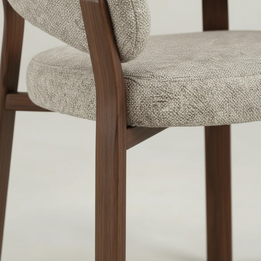 Eetkamerstoel Rydal Beige met bruin onderstel - Image 6