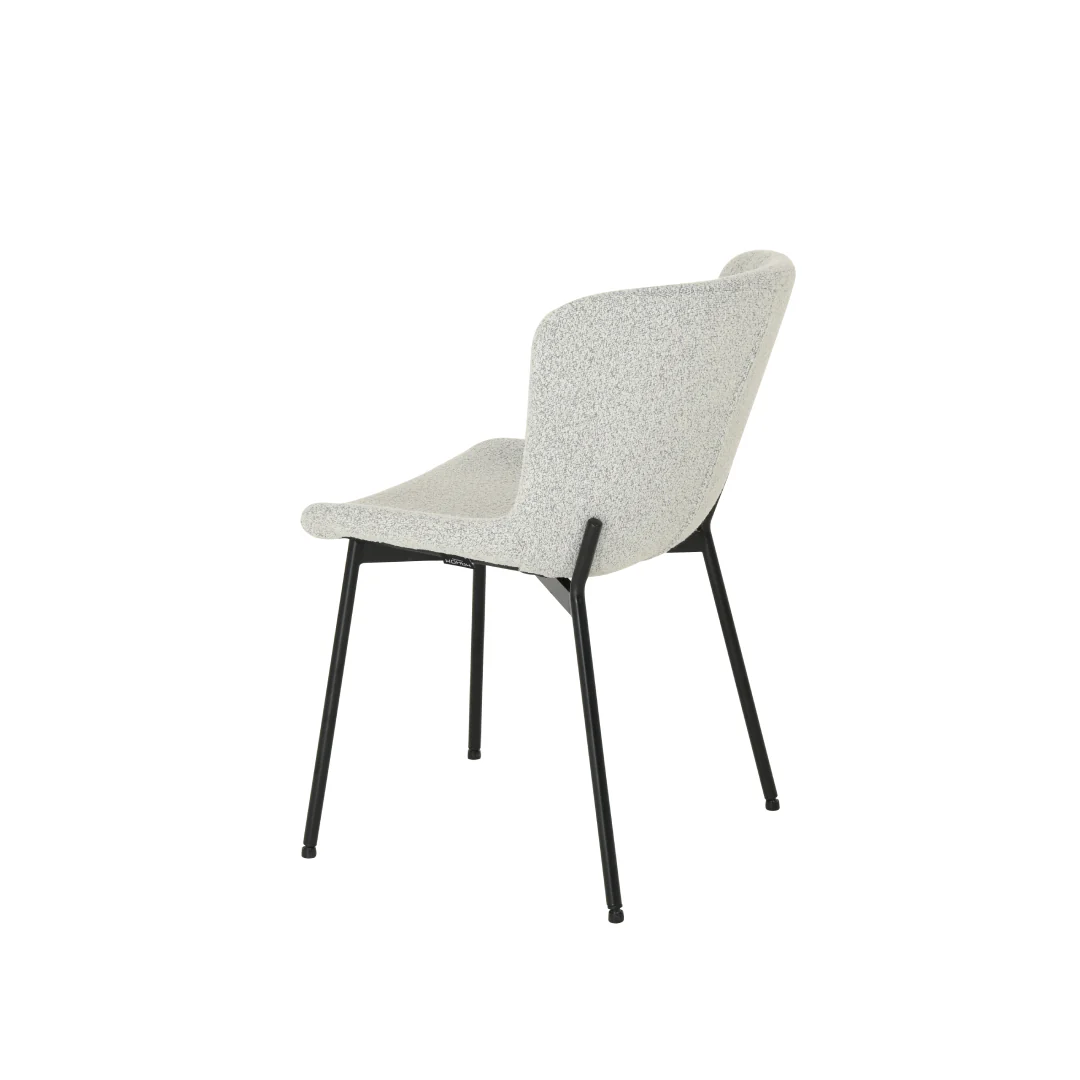 Eetkamerstoel Skagen Beige Bouclé met zwart onderstel - Image 5