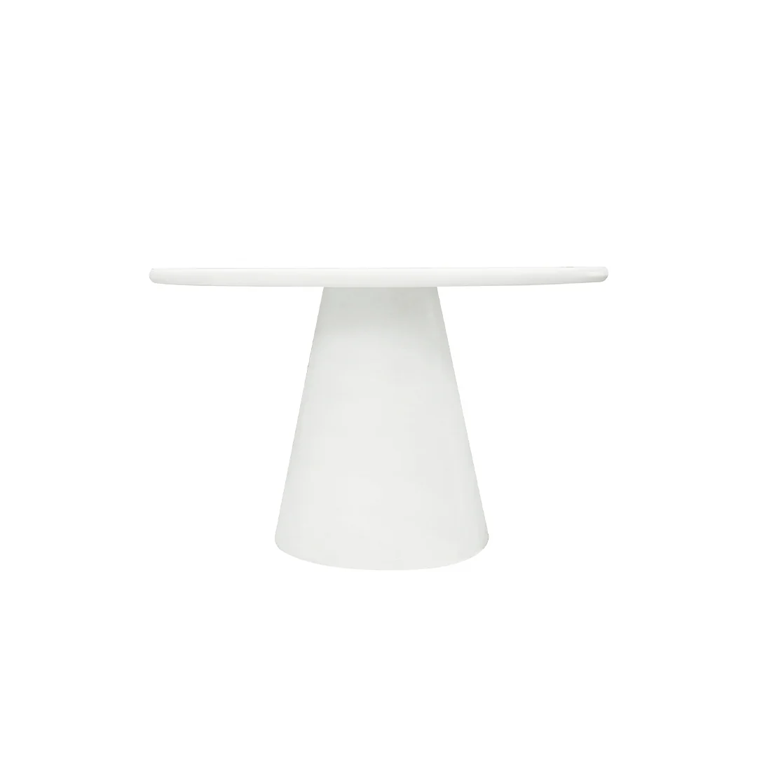 Eettafel Rond Maya Microcement 120 cm Wit - Image 3