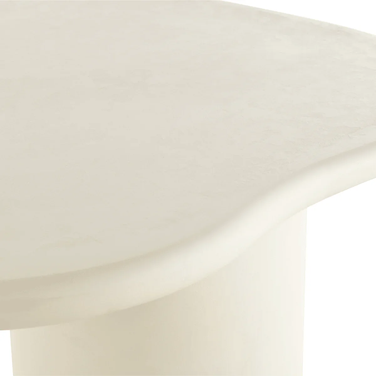 Eettafel Organisch Maya Microcement Cilinderpoot 210 cm Wit - Image 3