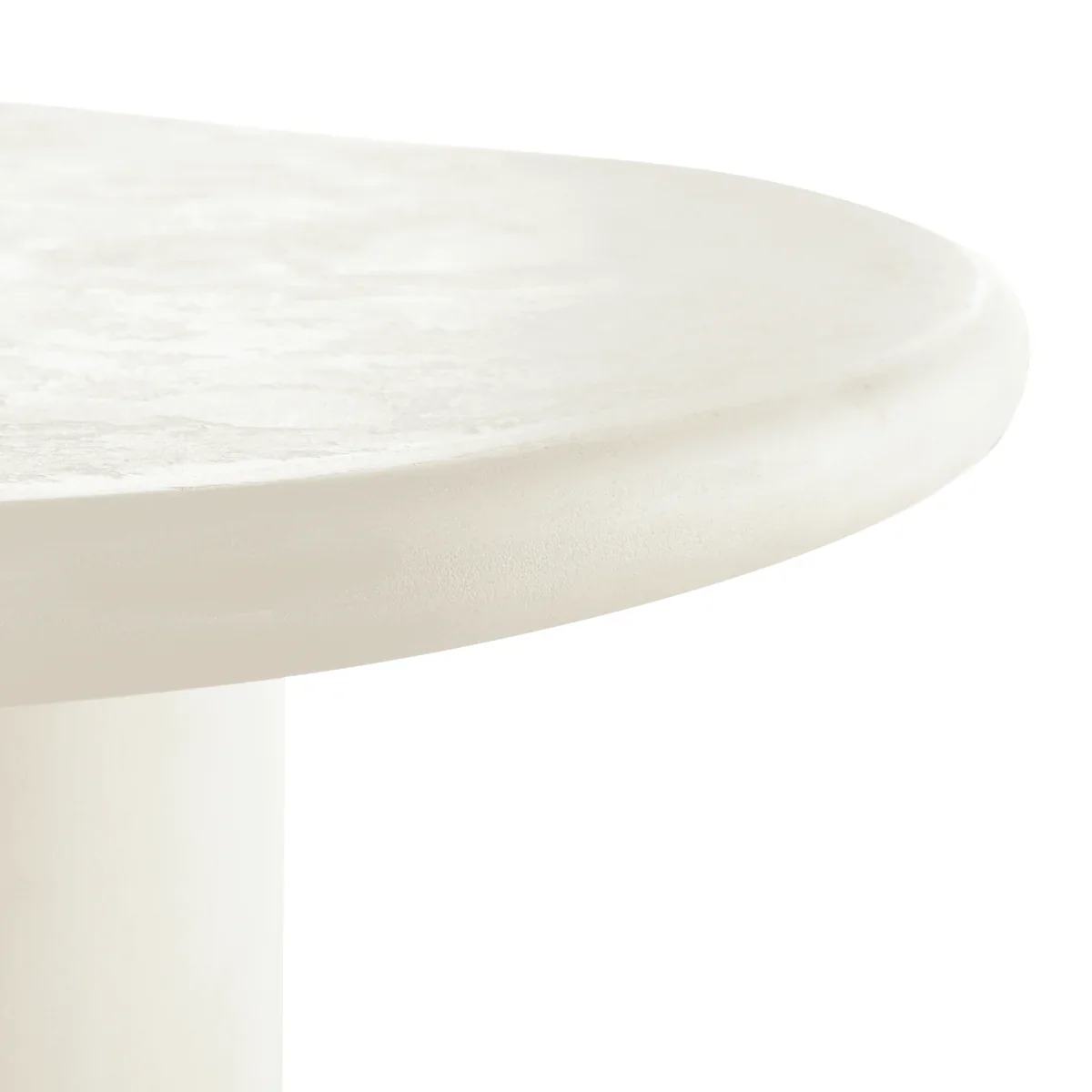 Eettafel Organisch Maya Microcement Cilinderpoot 210 cm Wit - Image 4