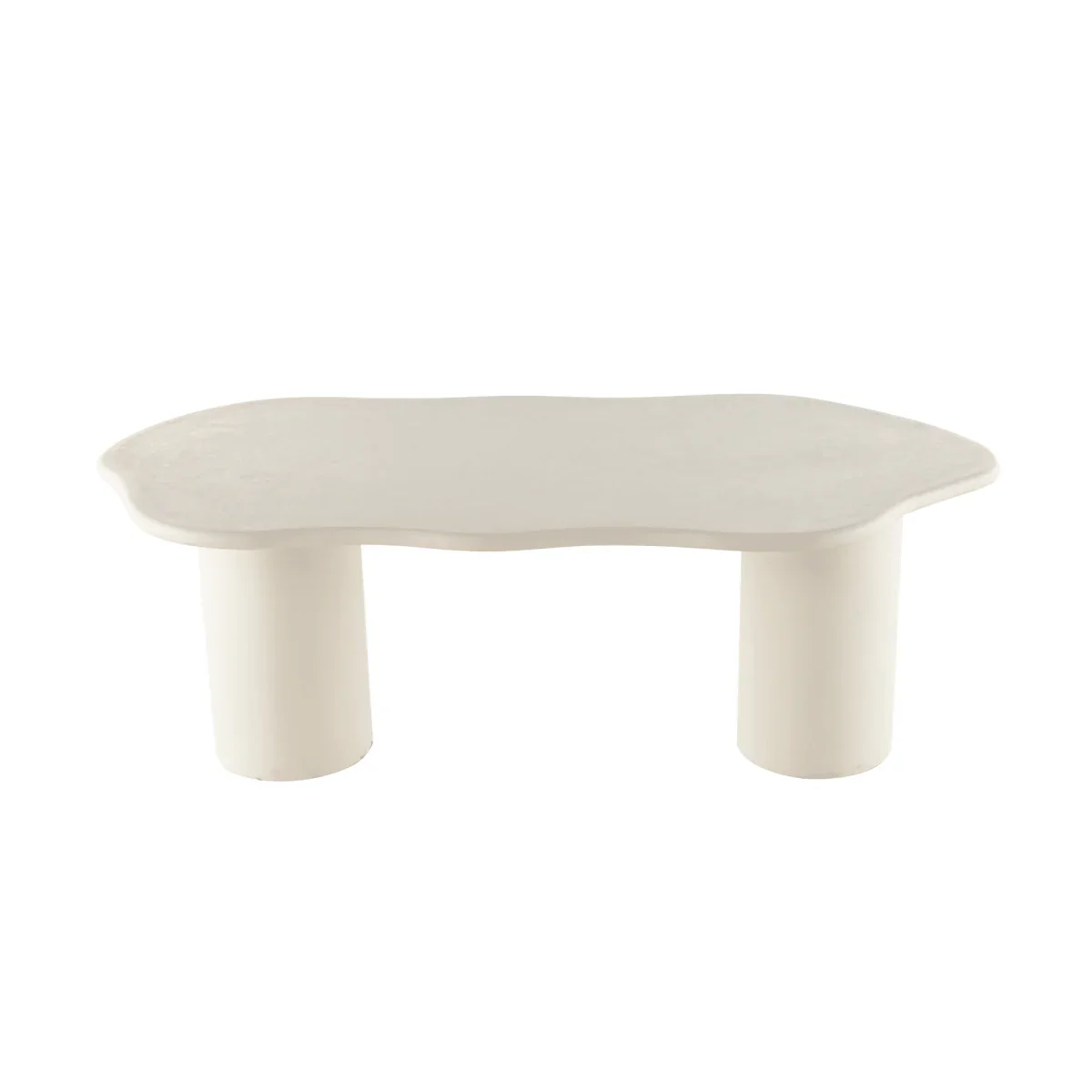 Eettafel Organisch Maya Microcement Cilinderpoot 210 cm Wit - Image 5