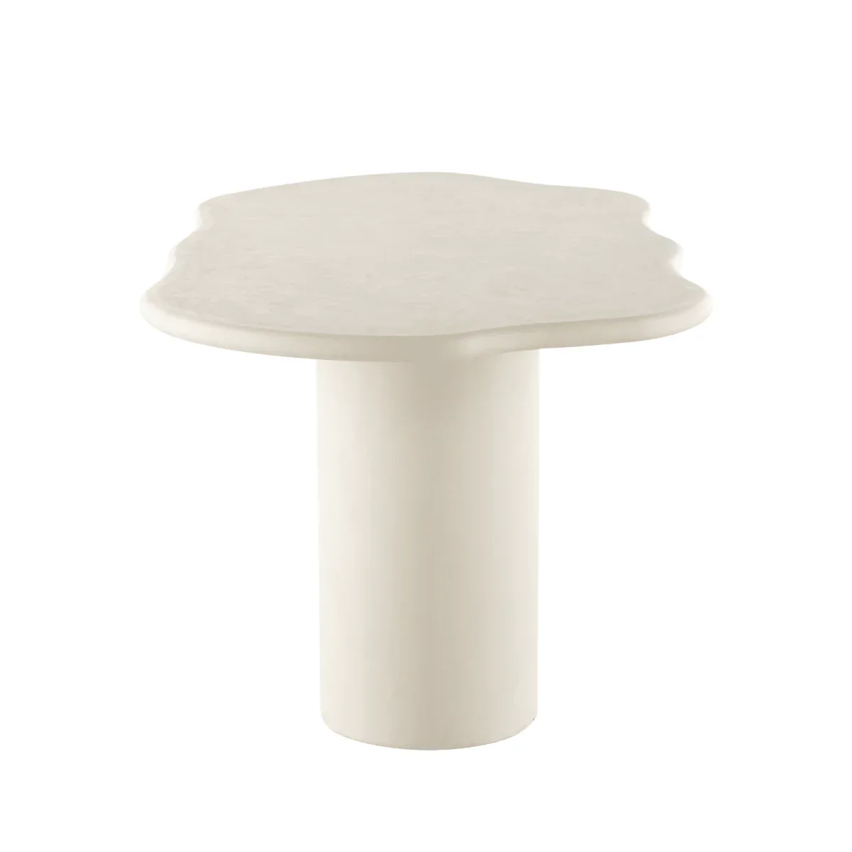 Eettafel Organisch Maya Microcement Cilinderpoot 210 cm Wit - Image 6