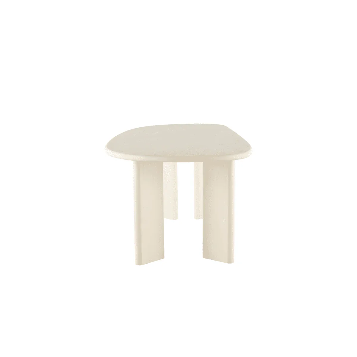 Eettafel Organisch Maya Microcement Paneelpoot 210 cm Beige - Image 4