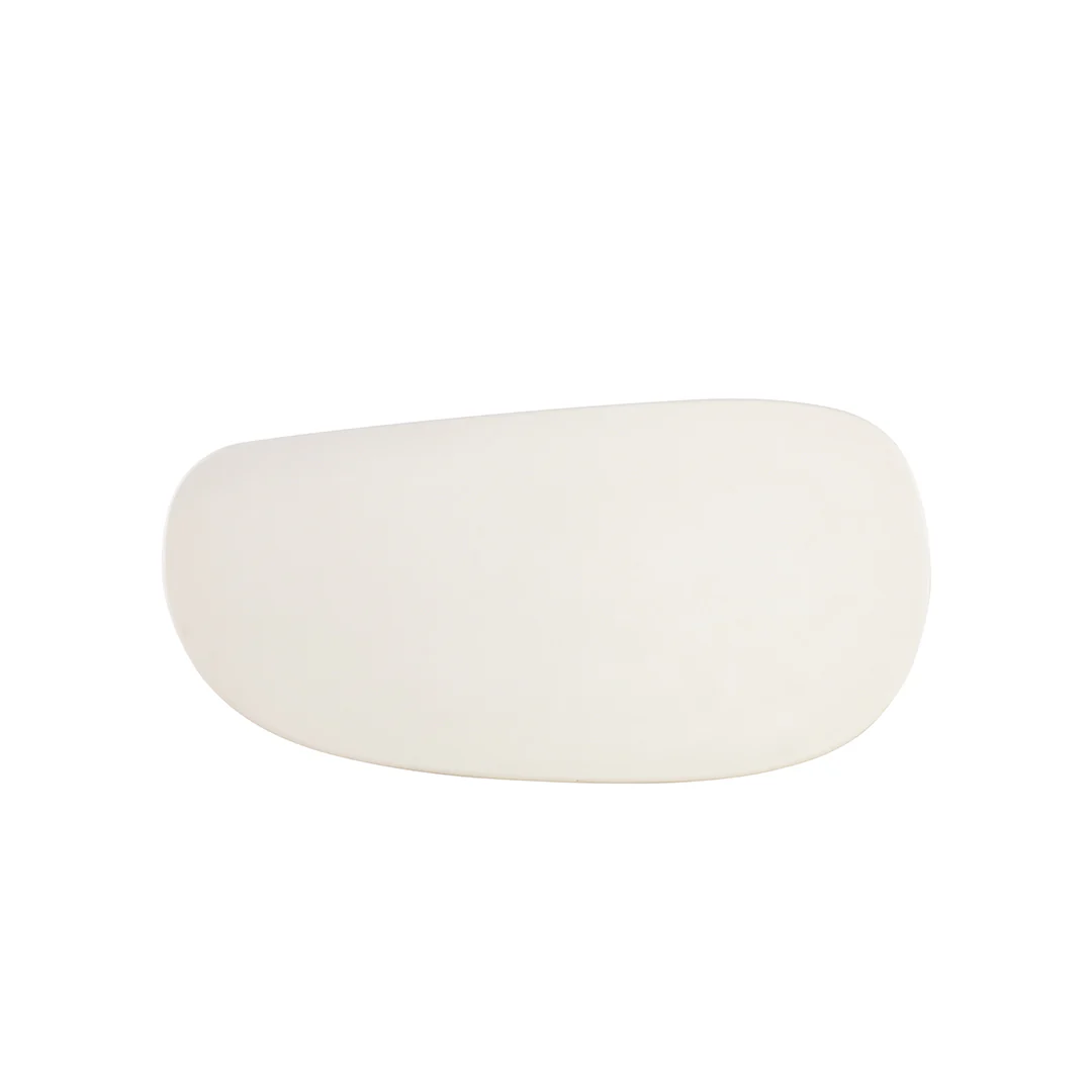 Eettafel Organisch Maya Microcement Paneelpoot 210 cm Wit - Image 5