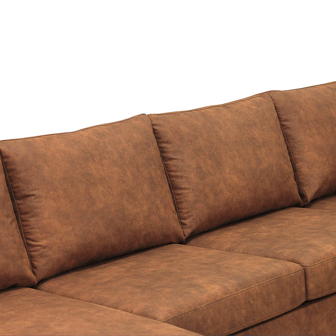 Hoekbank Santiago 4-zits U-opstelling Rechts Cognac - Image 4
