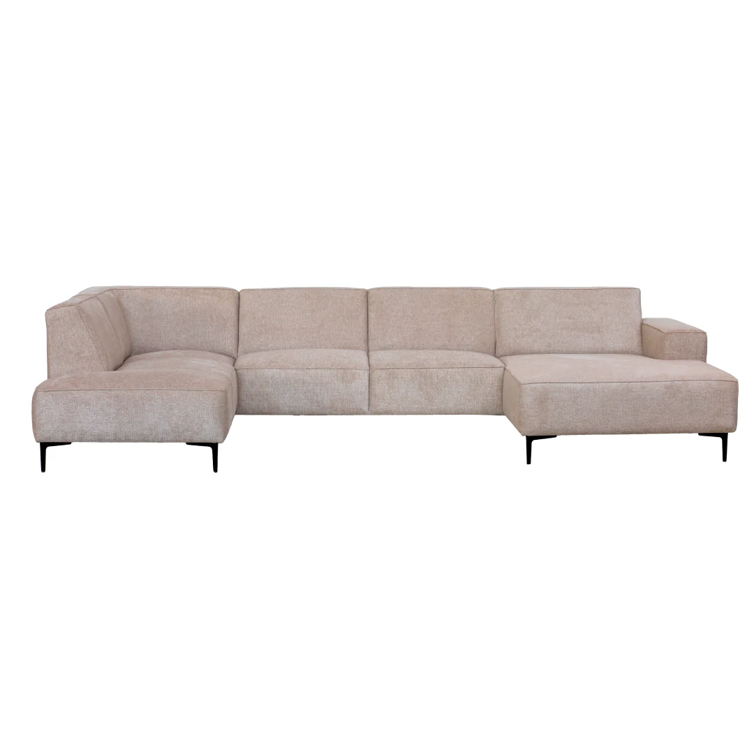 Hoekbank Soren 5-zits Links U-opstelling Beige - Image 2