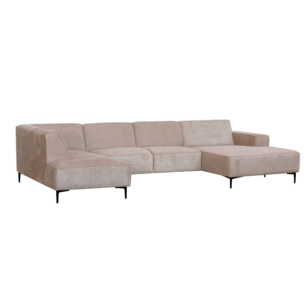 Hoekbank Soren 5-zits Links U-opstelling Beige - Image 3