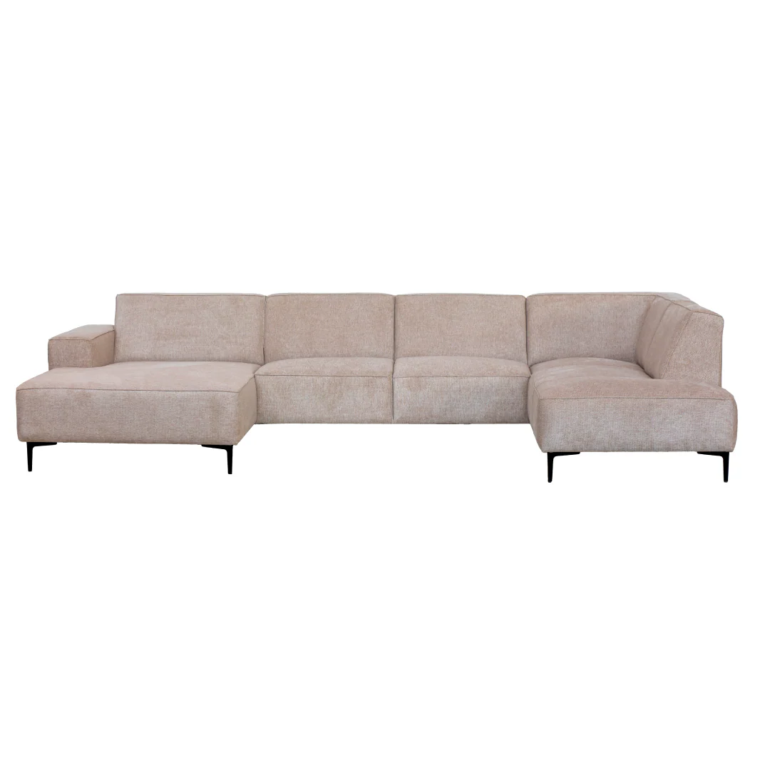 Hoekbank Soren 5-zits Rechts U-opstelling Beige - Image 2