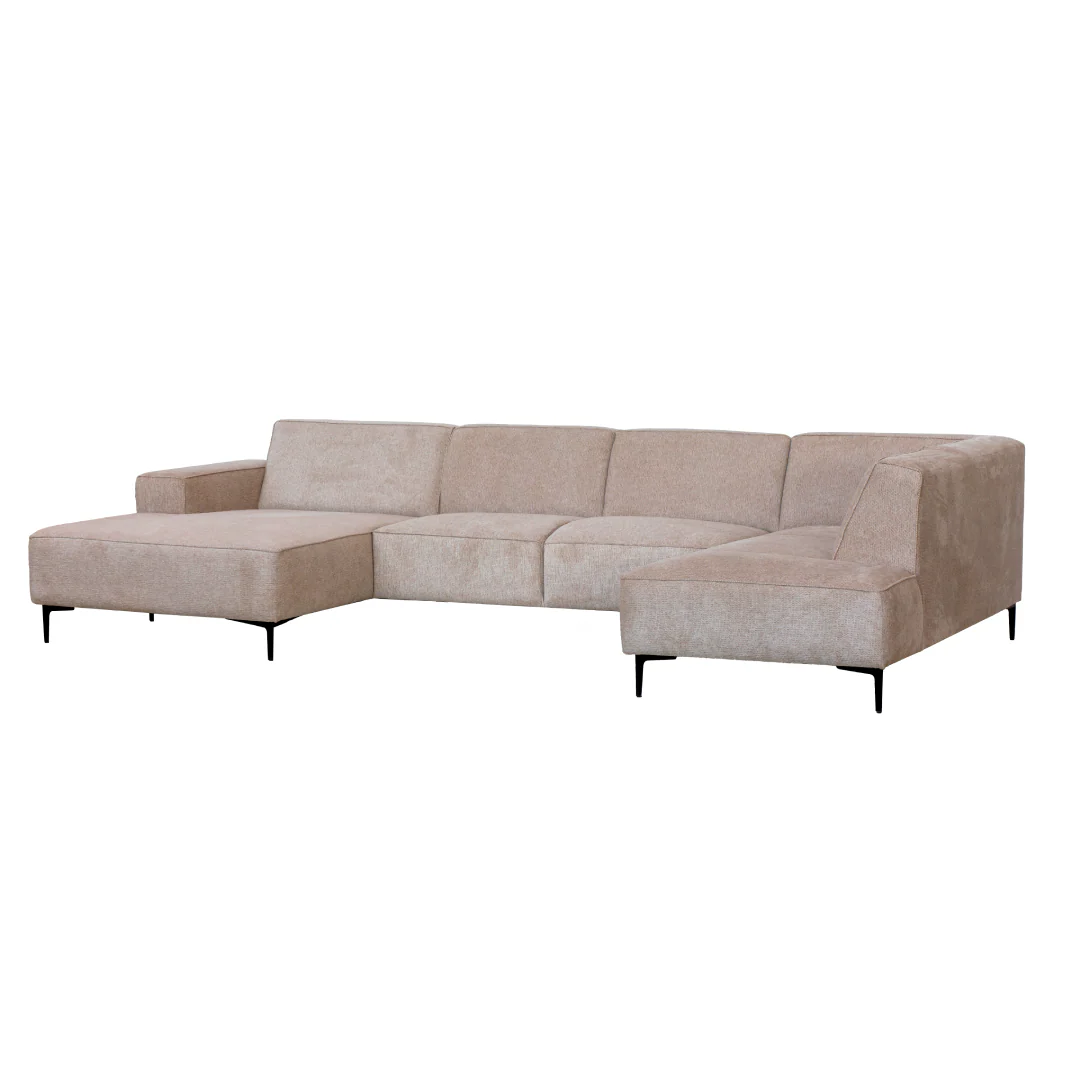 Hoekbank Soren 5-zits Rechts U-opstelling Beige - Image 3