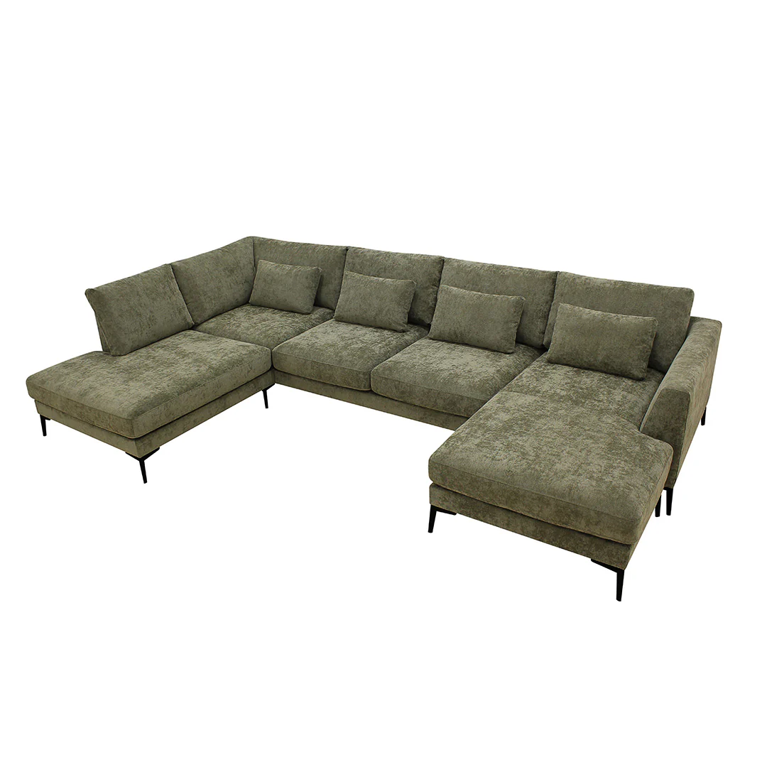 Hoekbank Willow 5-zits U-opstelling Links Groen - Image 3