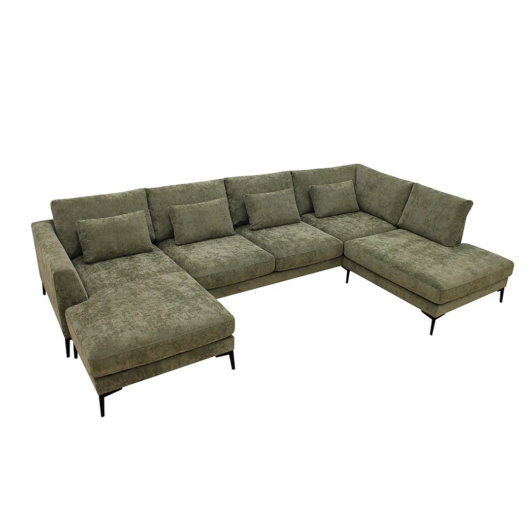 Hoekbank Willow 5-zits U-opstelling Rechts Groen - Image 3