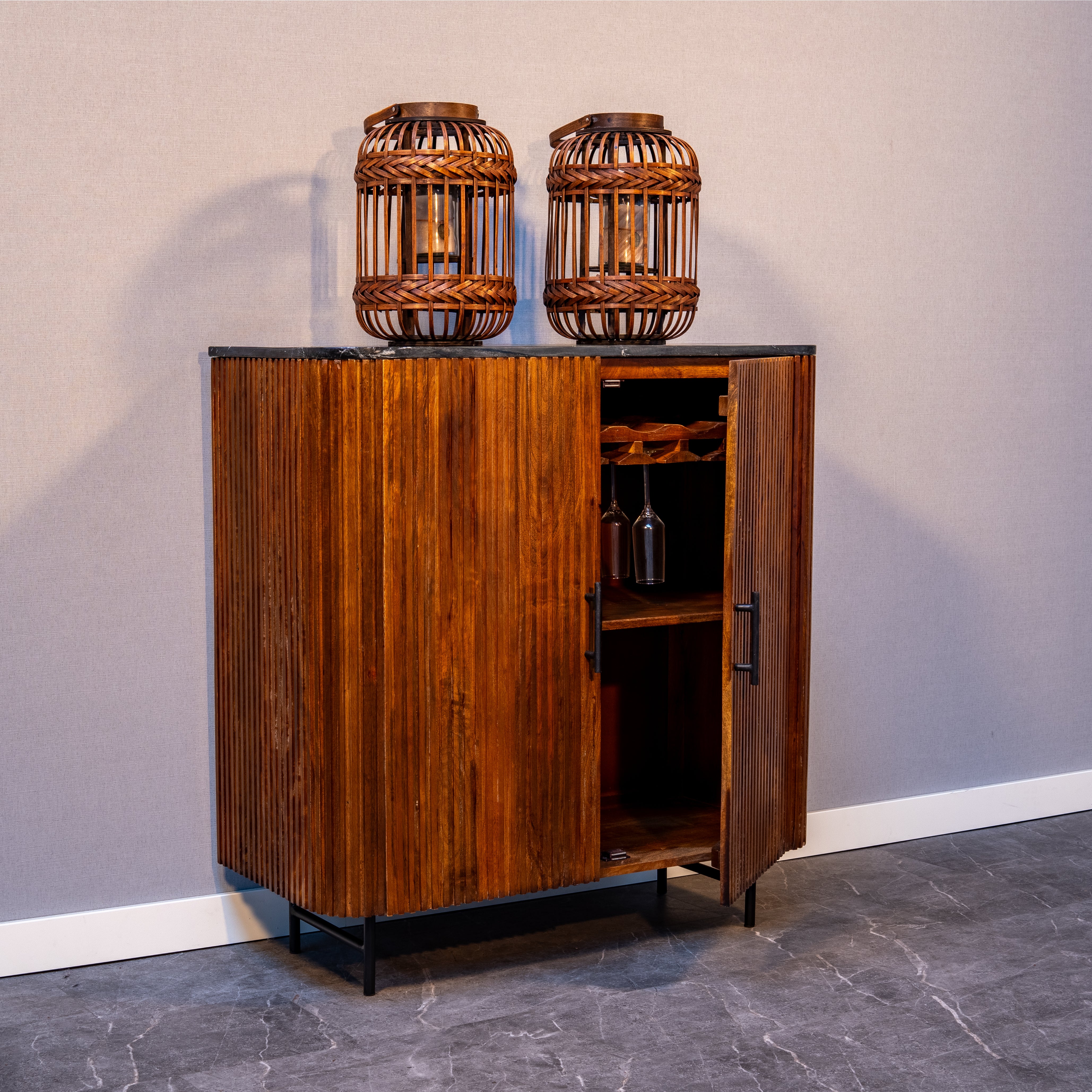 Mangohouten Bar Meubel Levi 100 cm - Image 3