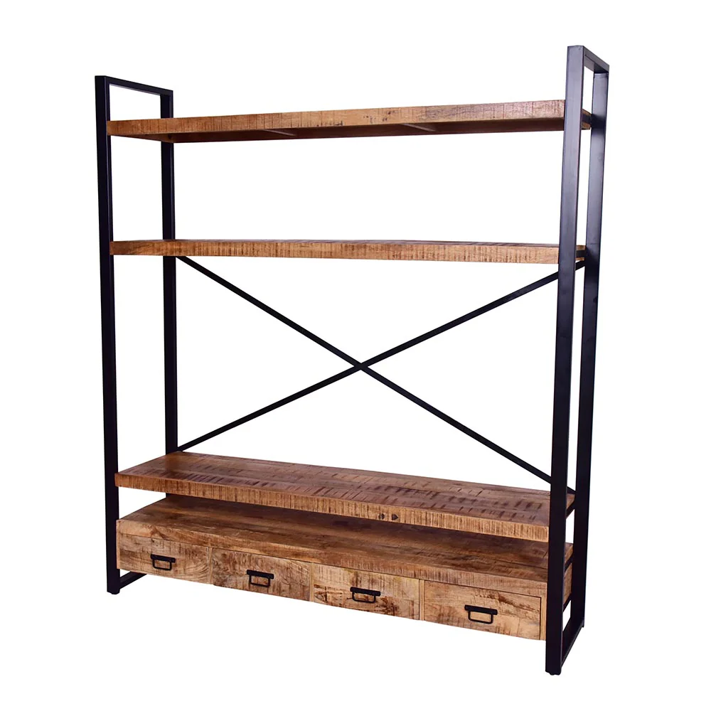 Mangohouten Boekenkast Britt 180 cm - Image 4
