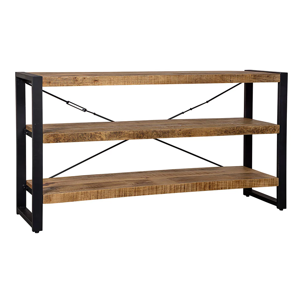 Mangohouten Boekenkast Britt Laag 120 cm - Image 3