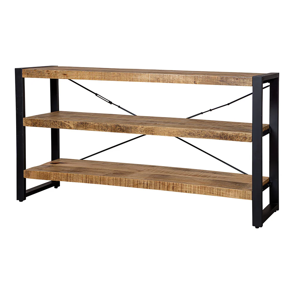 Mangohouten Boekenkast Britt Laag 120 cm - Image 4