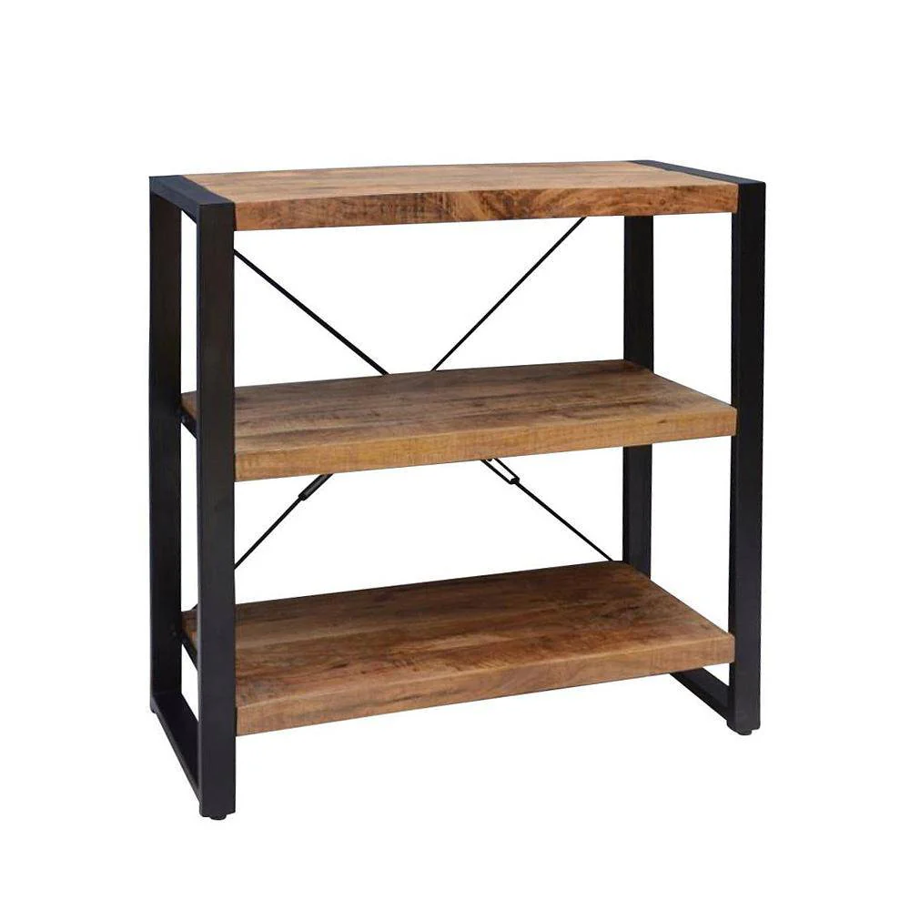 Mangohouten Boekenkast Britt Laag 90 cm - Image 2