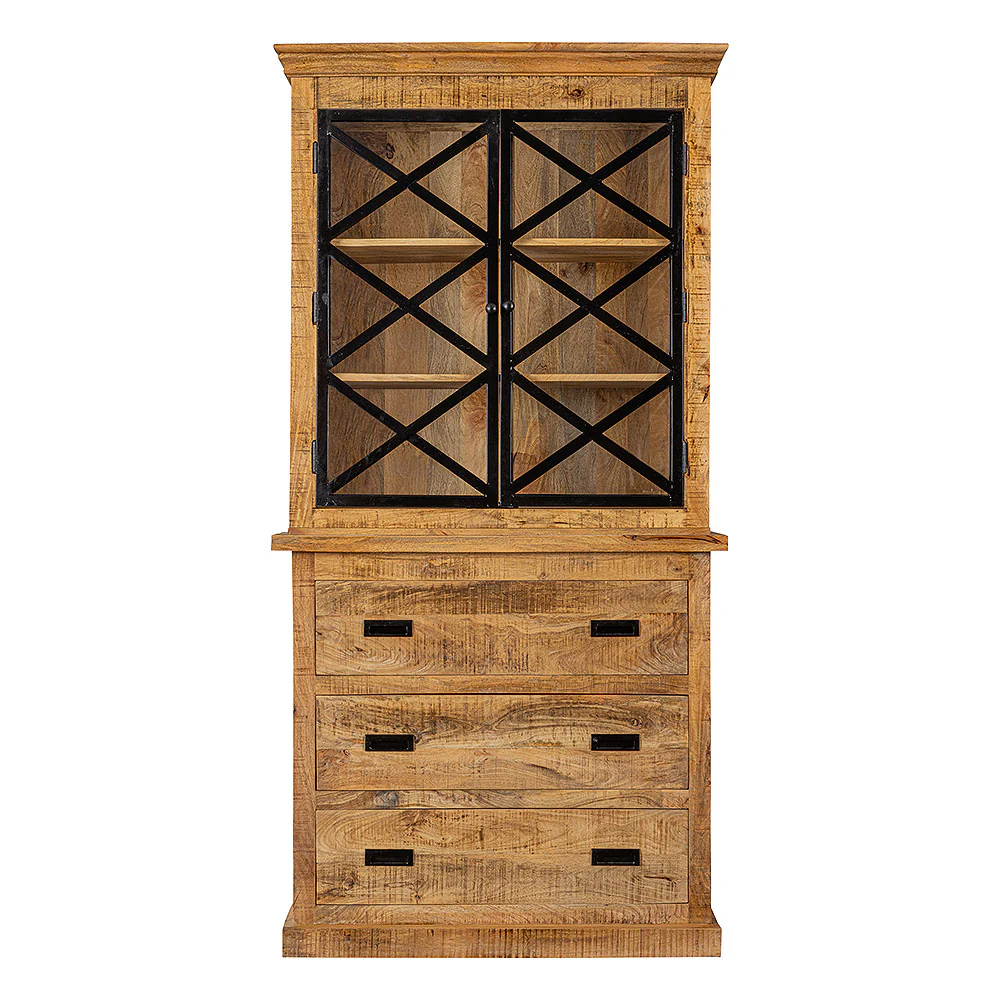 Mangohouten Buffetkast Milan 100 cm en 3 lades X - Image 2
