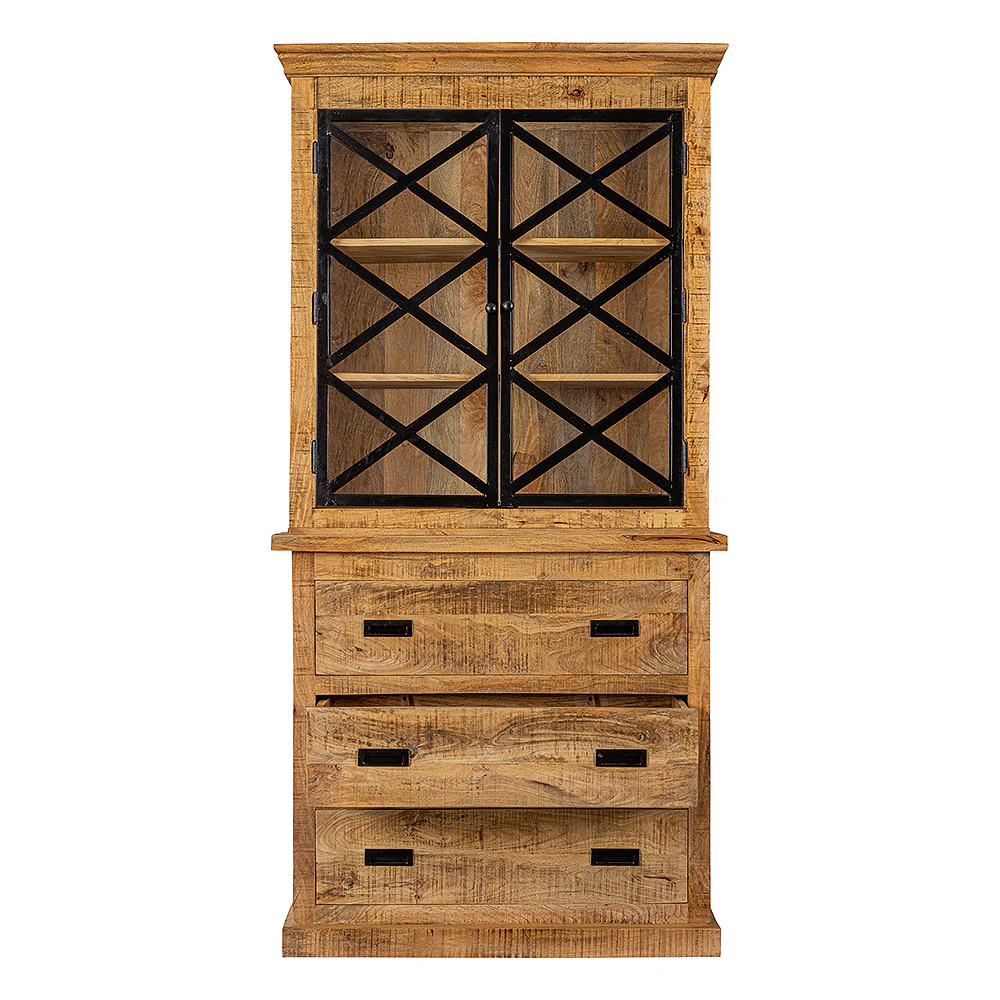 Mangohouten Buffetkast Milan 100 cm en 3 lades X - Image 3
