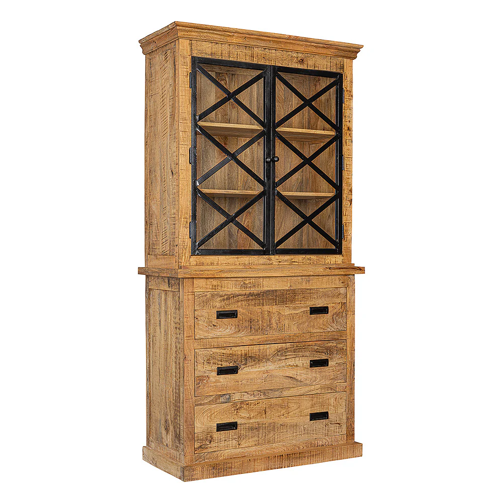 Mangohouten Buffetkast Milan 100 cm en 3 lades X - Image 4