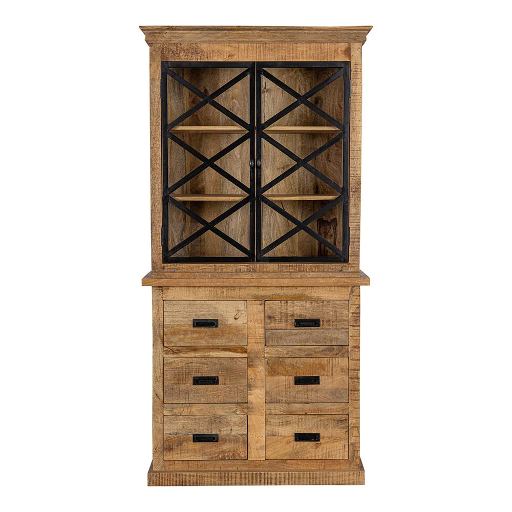 Mangohouten Buffetkast Milan 100 cm 6 lades X - Image 2