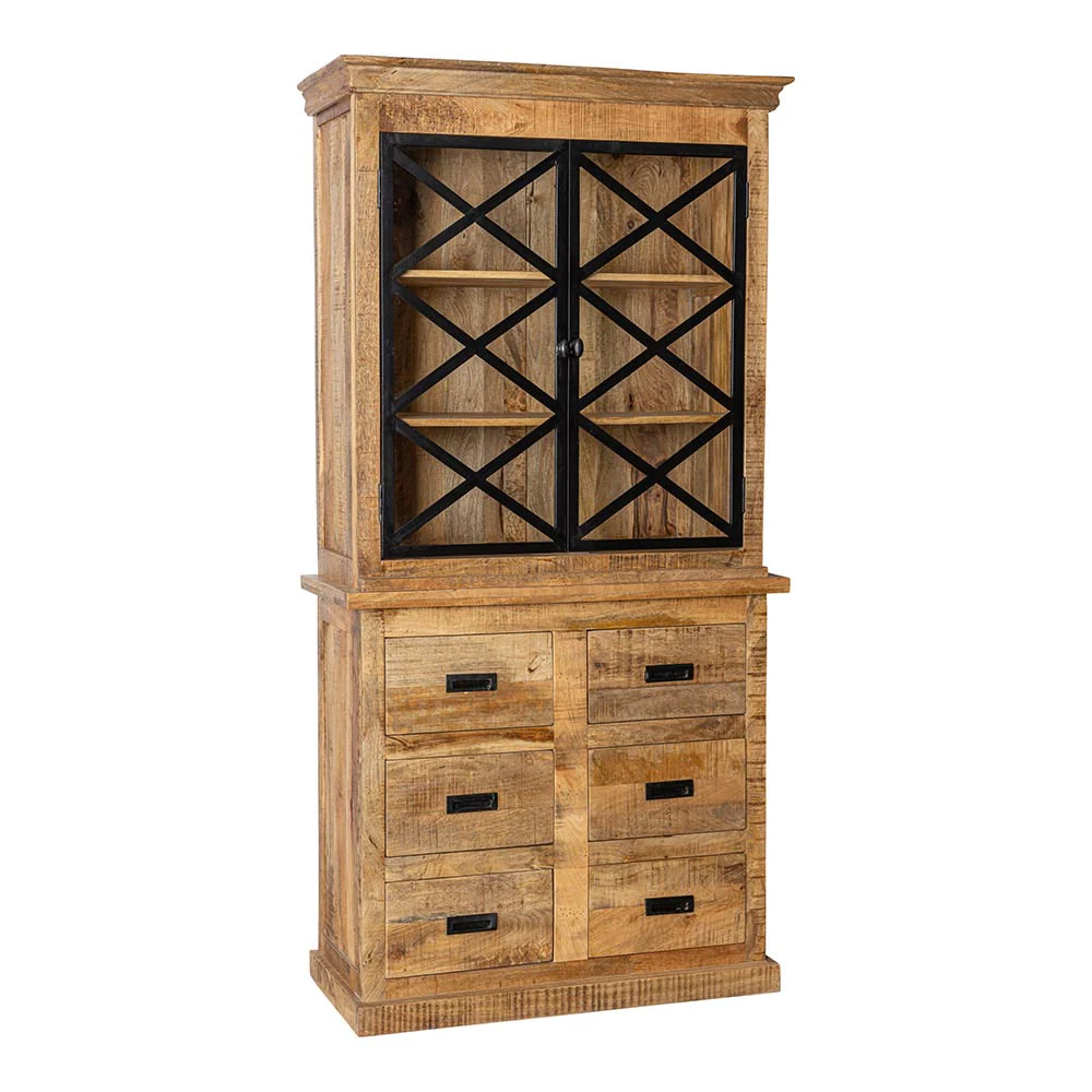 Mangohouten Buffetkast Milan 100 cm 6 lades X - Image 5