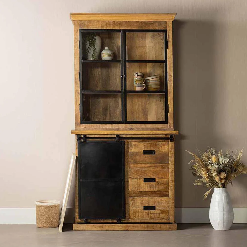 Mangohouten Buffetkast Milan 100 cm met Deurtjes Recht - Image 5