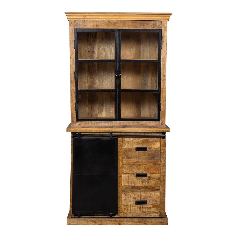 Mangohouten Buffetkast Milan 120 cm met deurtjes Recht - Image 2