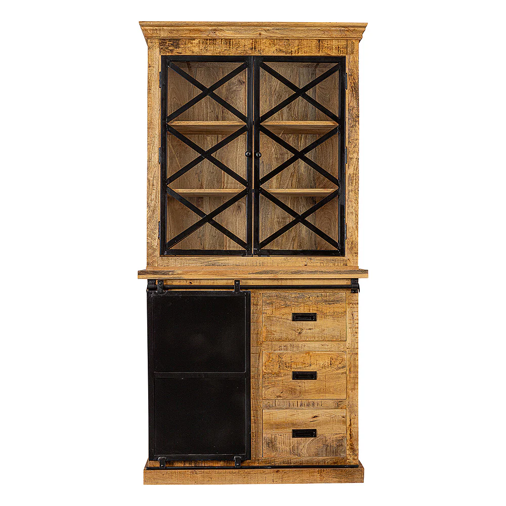 Mangohouten Buffetkast Milan 120 cm met deurtjes X - Image 2