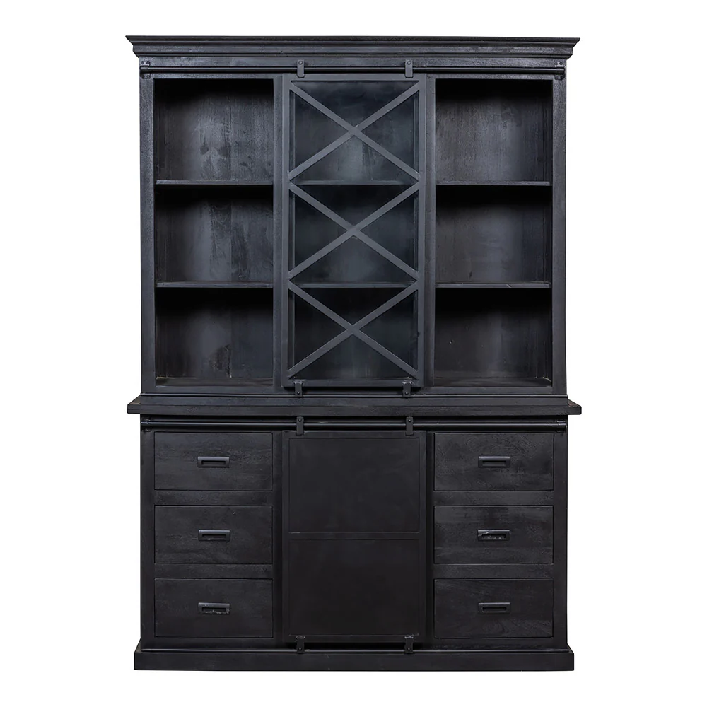 Mangohouten Buffetkast Milan 140 cm X Zwart - Image 2