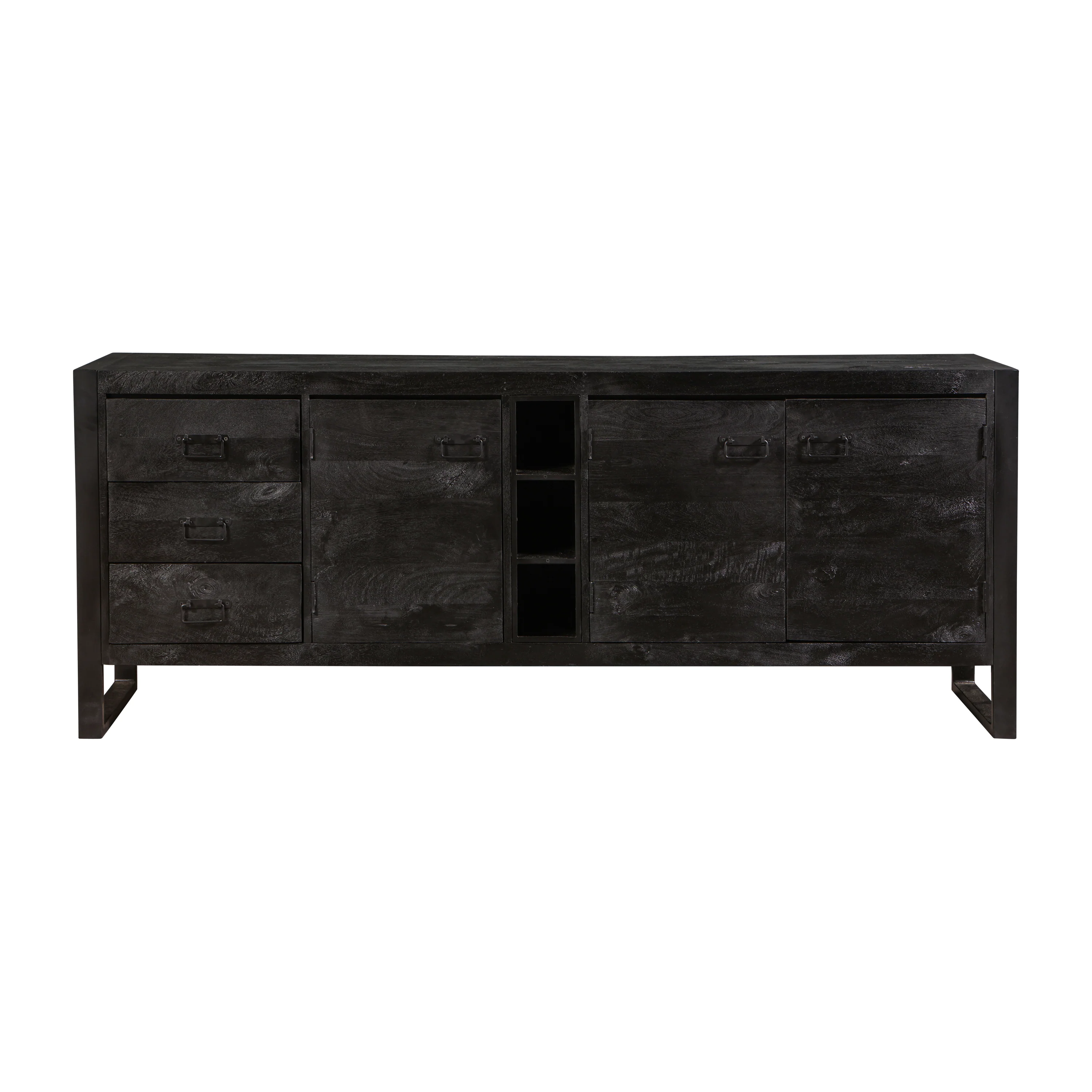 Mangohouten Dressoir Kelvin 200 cm Zwart - Image 2