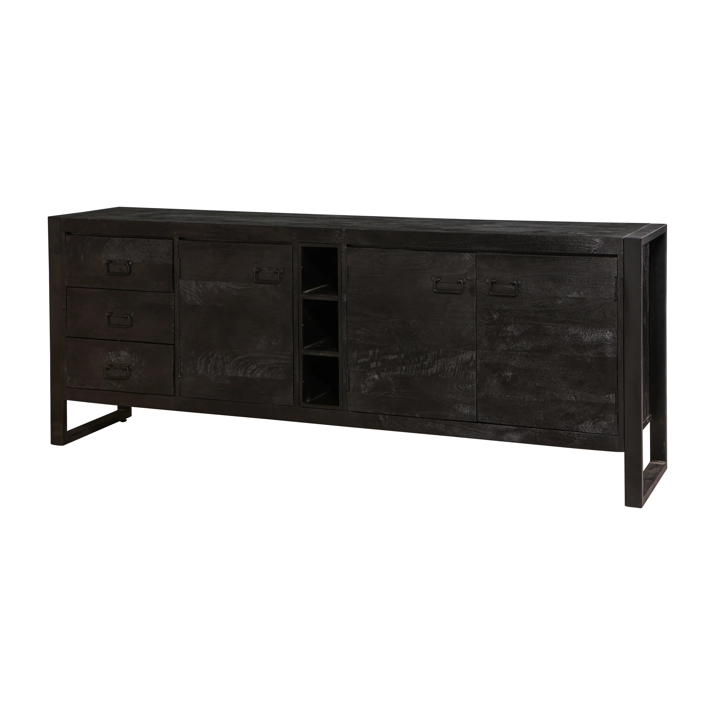 Mangohouten Dressoir Kelvin 200 cm Zwart - Image 7