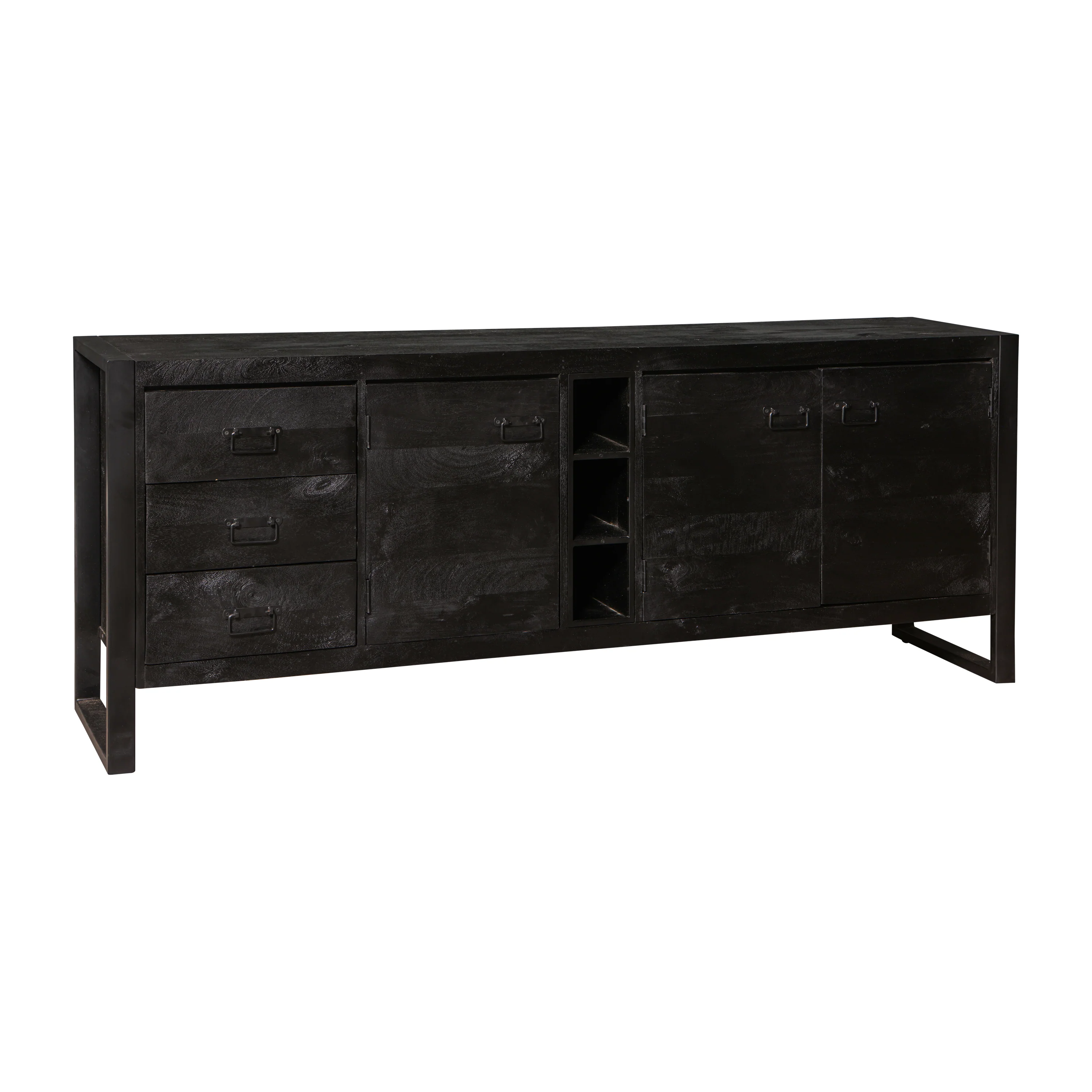 Mangohouten Dressoir Kelvin 200 cm Zwart - Image 8