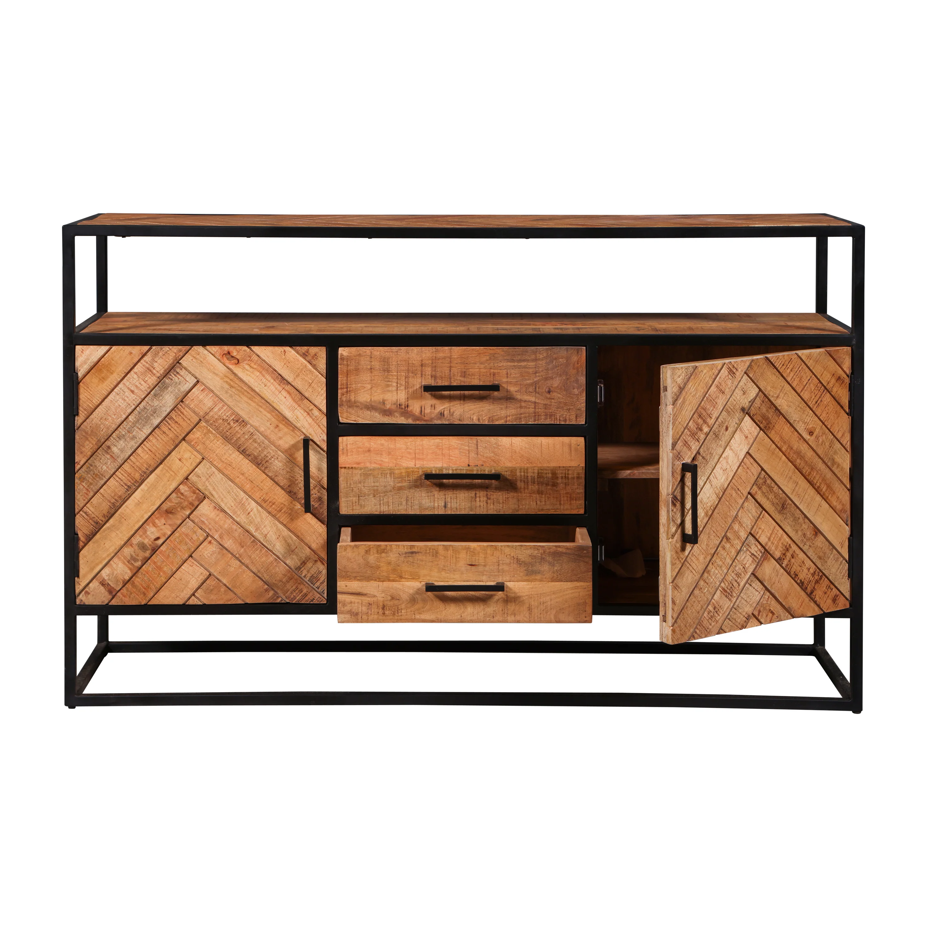 Mangohouten Dressoir Kjeld 145 cm Hoog - Image 3