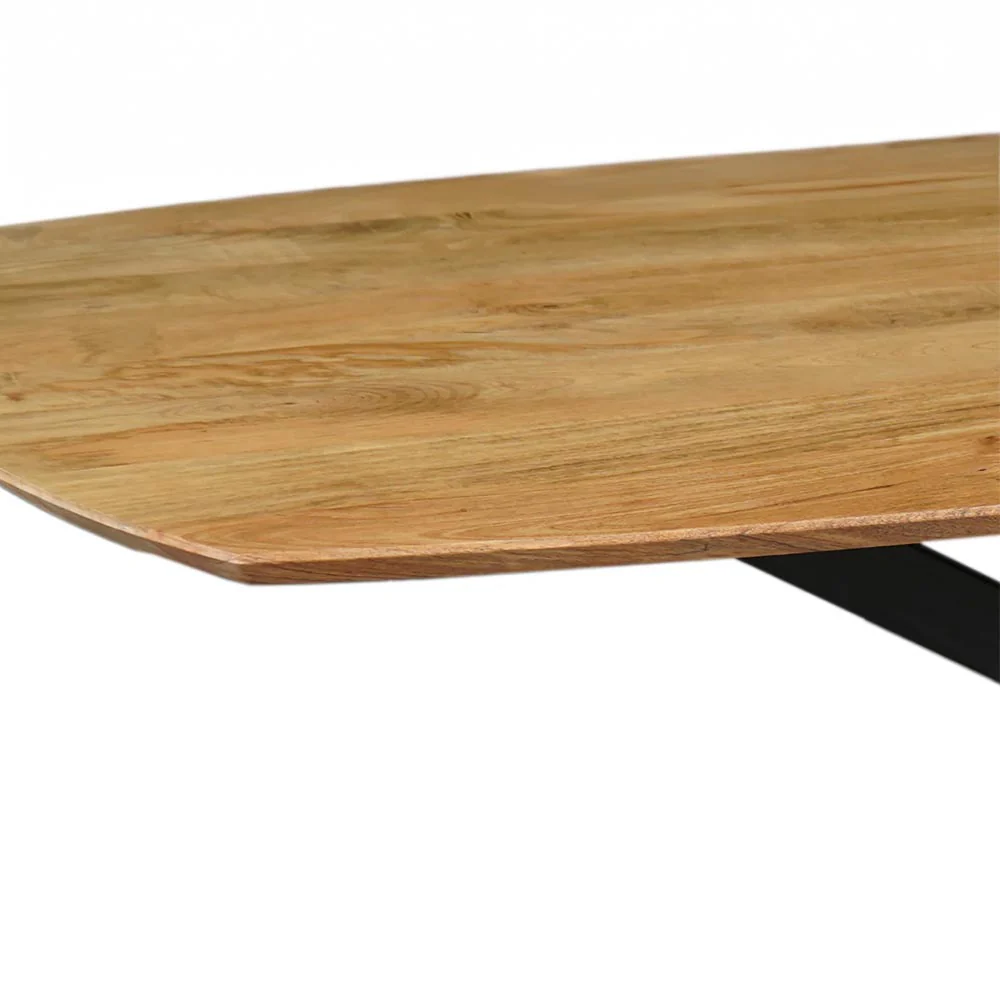 Mangohouten Eettafel Deens Ovaal Tess 210x100 cm (2,5 cm) - Image 5