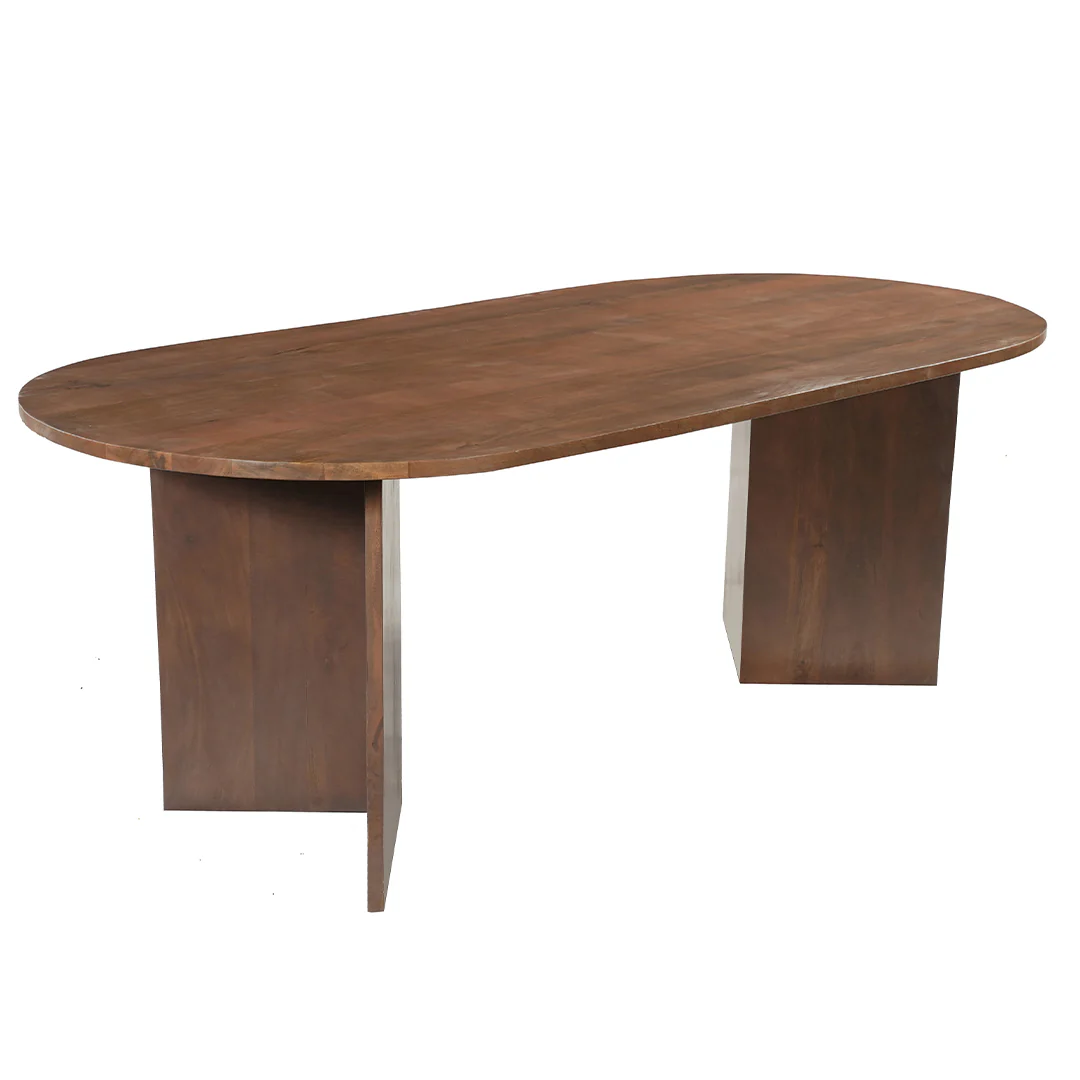 Mangohouten Eettafel Eilis 210x100 cm Walnoot - Image 3