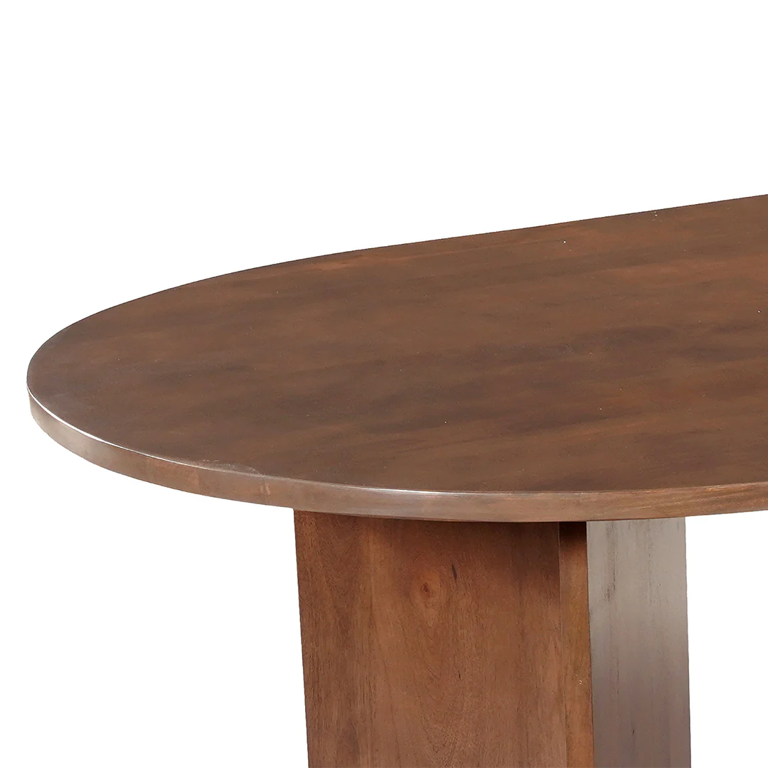 Mangohouten Eettafel Eilis 240x110 cm Walnoot - Image 4