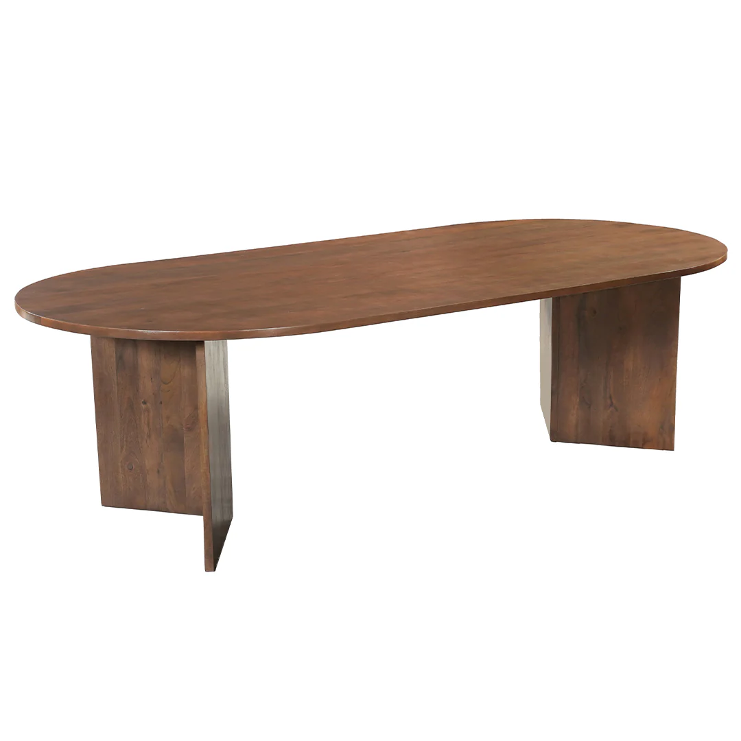 Mangohouten Eettafel Eilis 260x120 cm Walnoot - Image 3