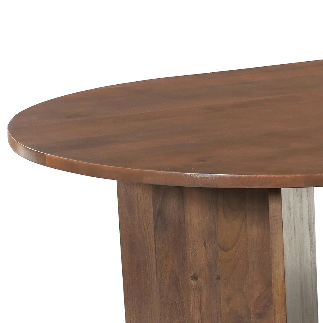 Mangohouten Eettafel Eilis 260x120 cm Walnoot - Image 4