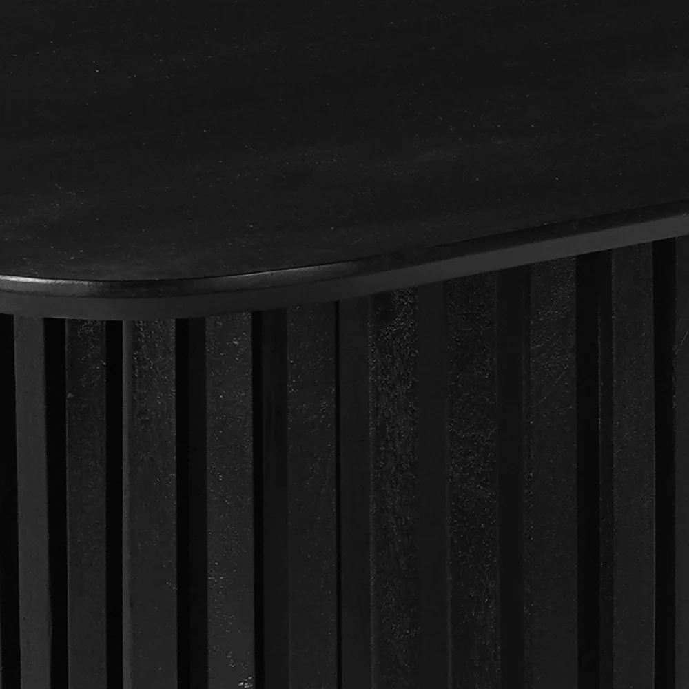 Mangohouten Eettafel Keelin 180x100 cm Zwart - Image 4