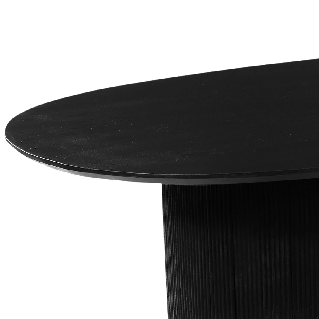 Mangohouten Eettafel Maeve 180x100 cm zwart - Image 4