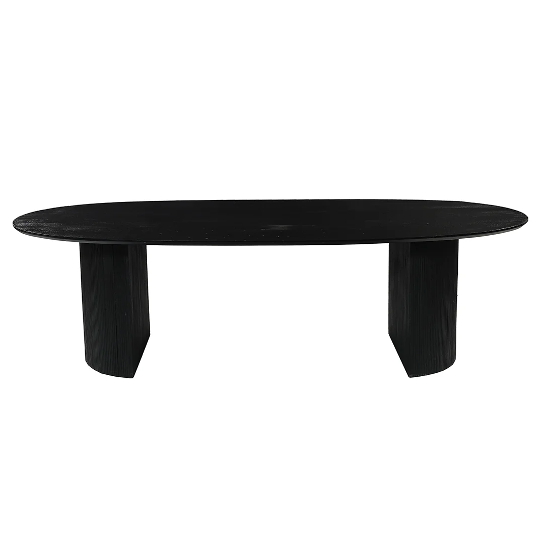 Mangohouten Eettafel Maeve 240x110 cm zwart - Image 2