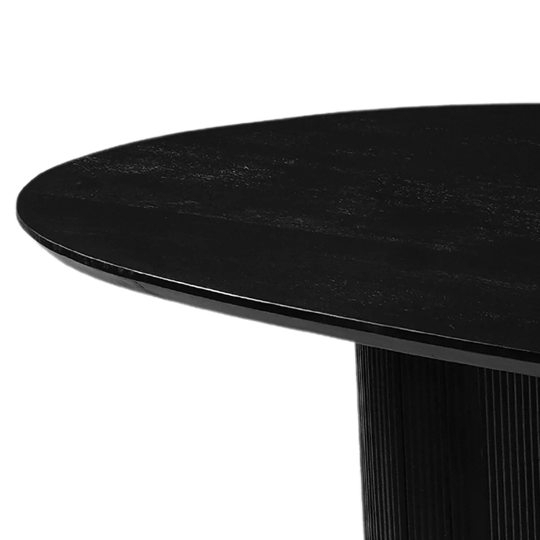 Mangohouten Eettafel Maeve 240x110 cm zwart - Image 4